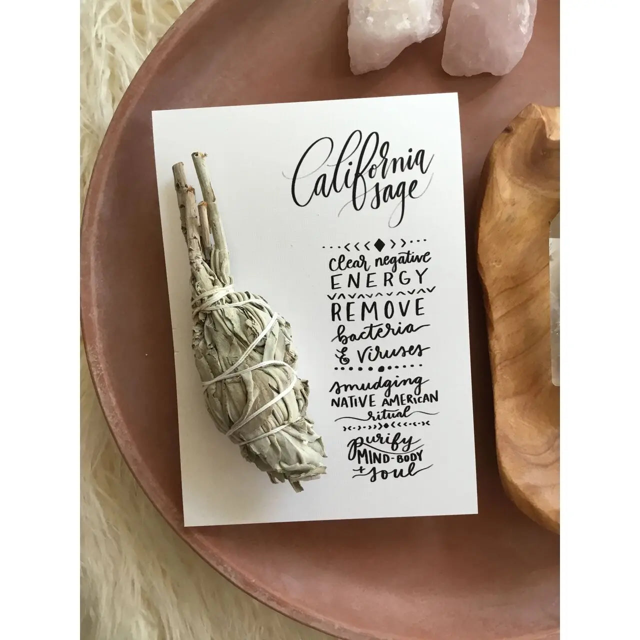 Caliornia Sage With Handlettered Card