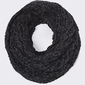 Crochet Velvet Infinity Scarf