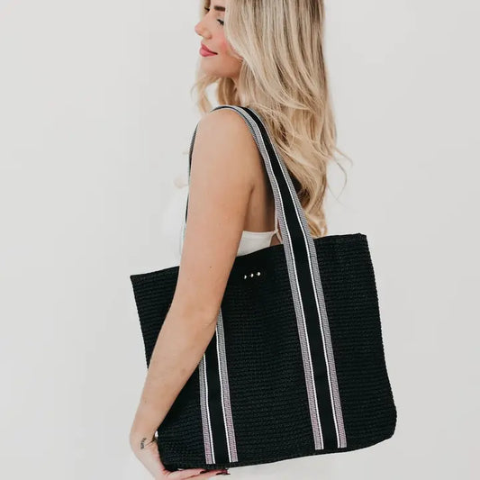 Ruby Raffia Tote