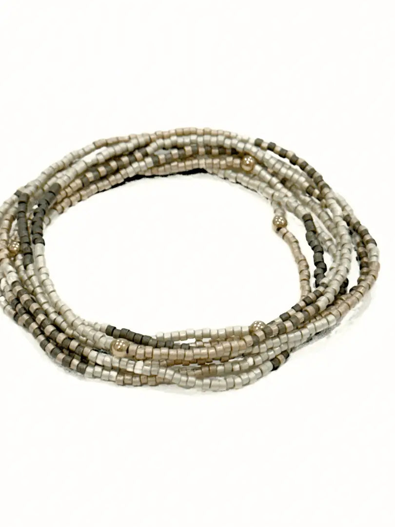 Maui Beaded 7 Stack Bracelets with 14k Gold-Filled Beads