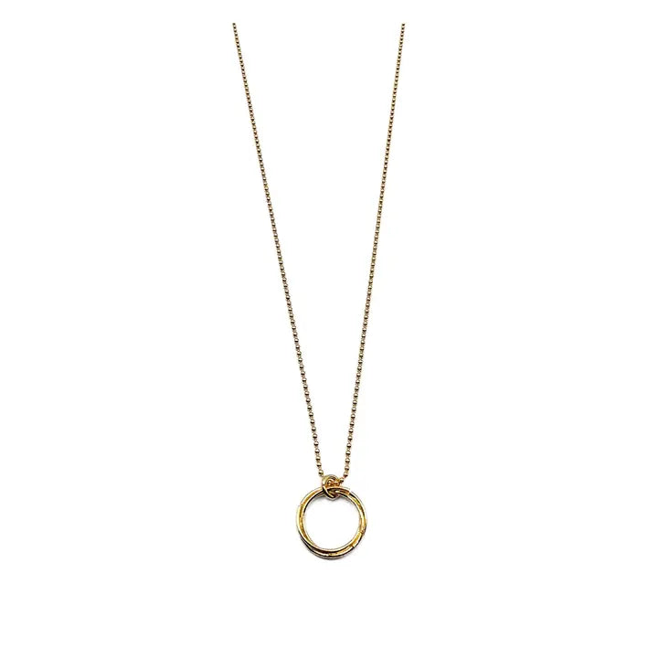 14k Gold-Filled 16" Baby Bliss Necklace with Circle of Friends Charm