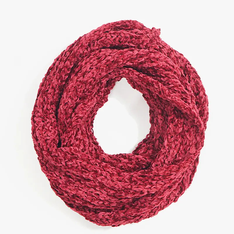 Crochet Velvet Infinity Scarf