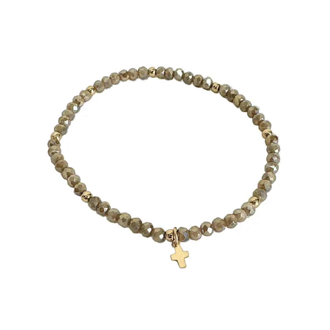 Luxe Cross Bracelet in Champagne