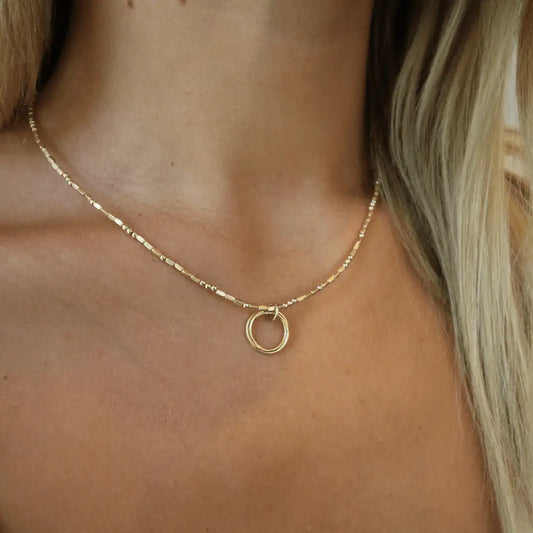 Harbor Necklace with Circle of Friends Gold Filled Pendant