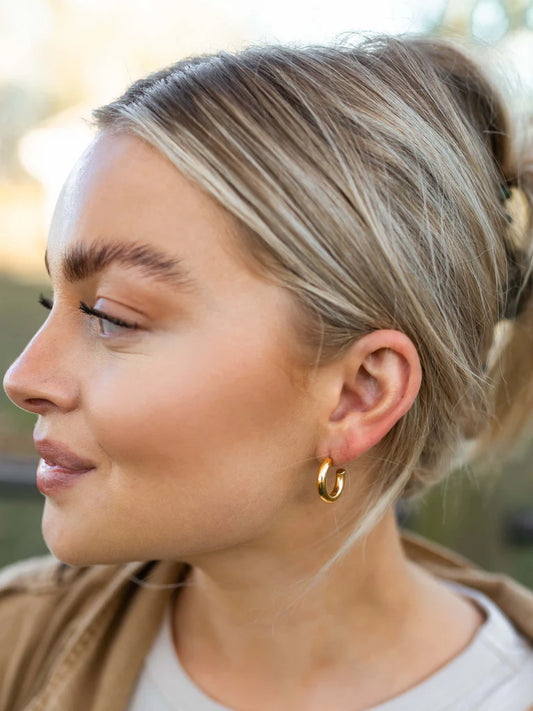 Cleo Chunky Gold Hoops