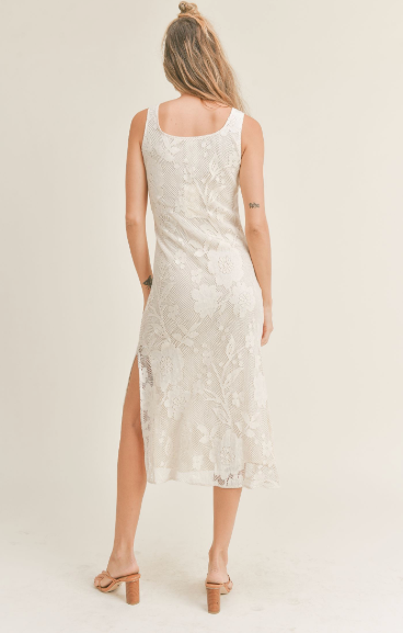 VINTAGE LOVER LACE MIDI DRESS