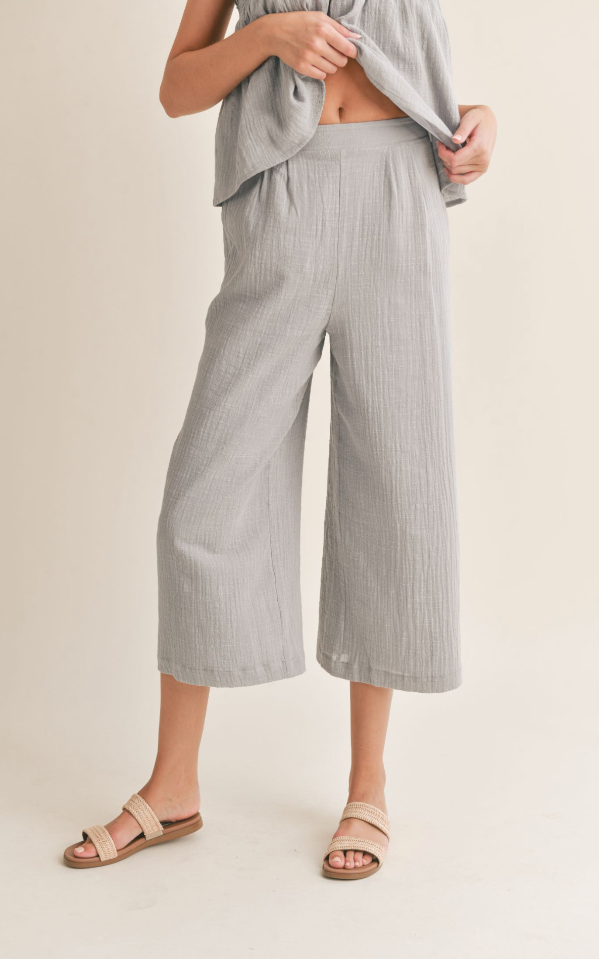 Cloud Cropped Wide Leg Pant