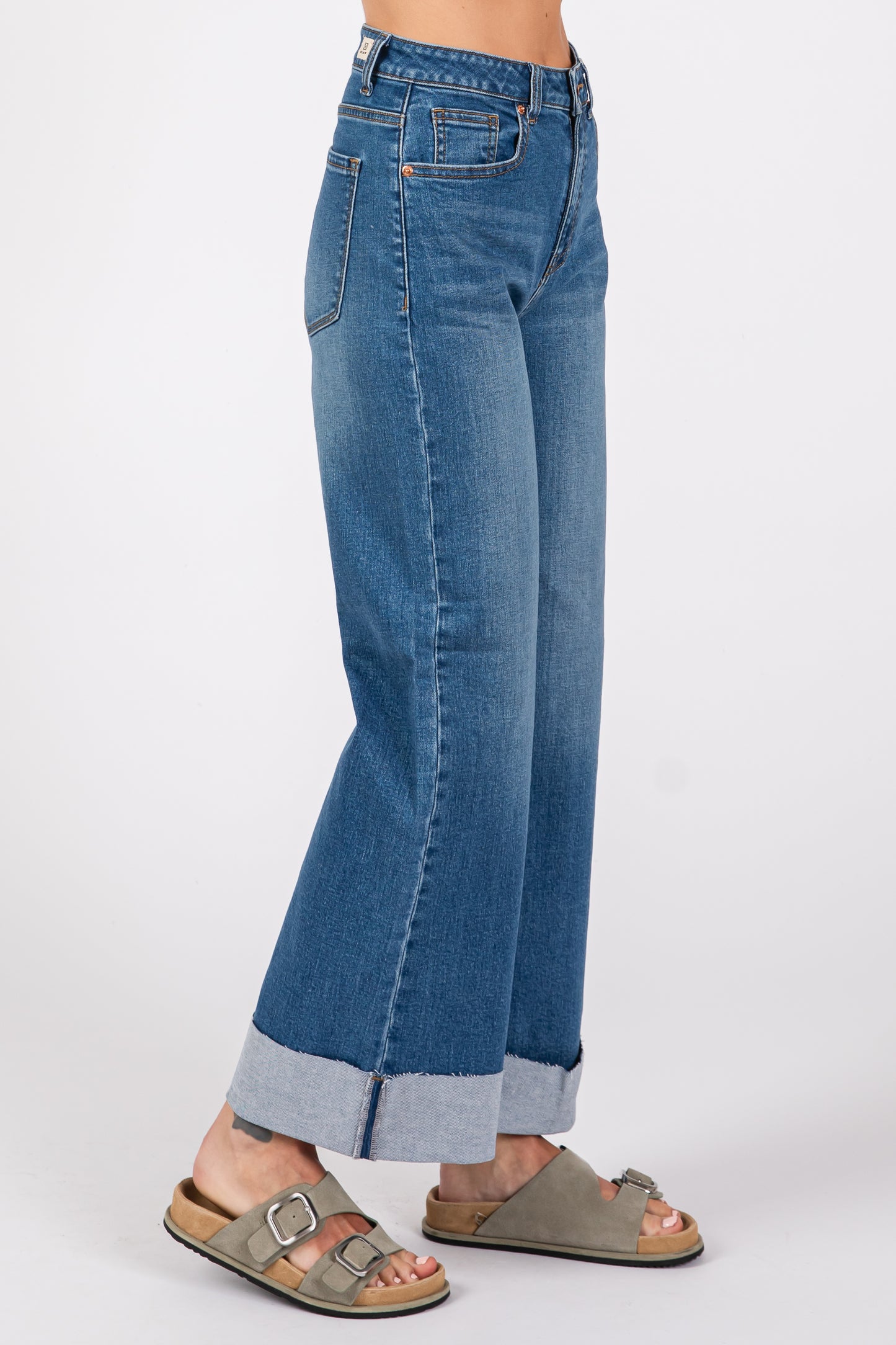 Bianca A-Line Wide Cuff Jean