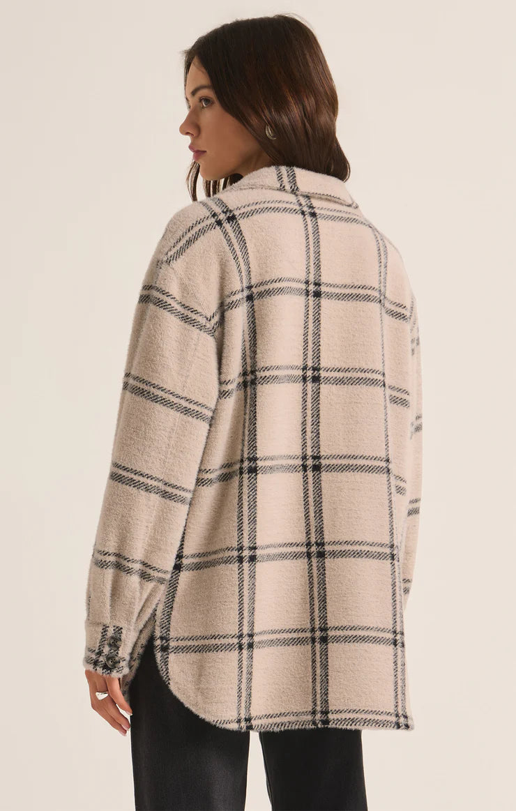 Plaid Tucker Shirt Jacket